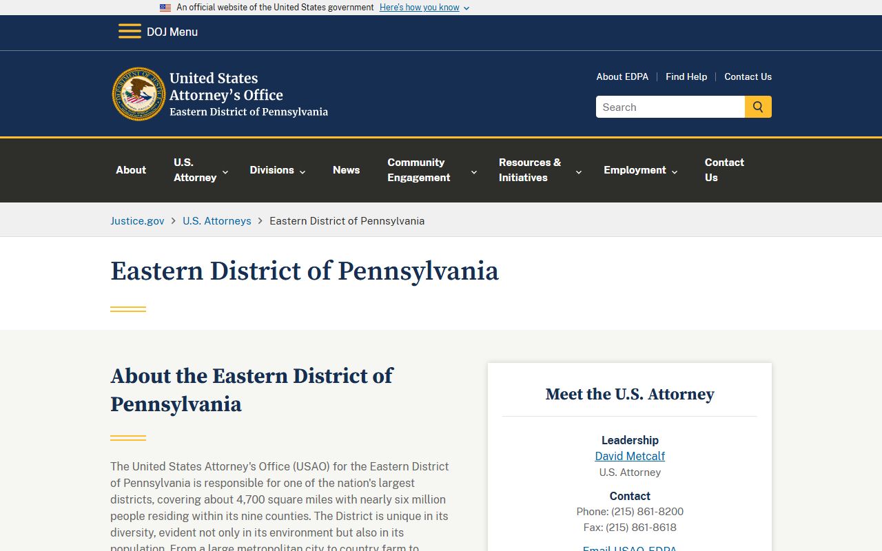 Lehigh County arrest records and federal court charges source
